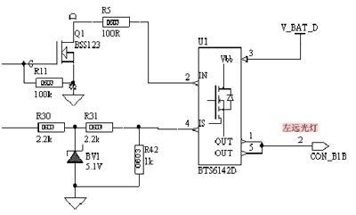 BTS6142D的控製線路圖