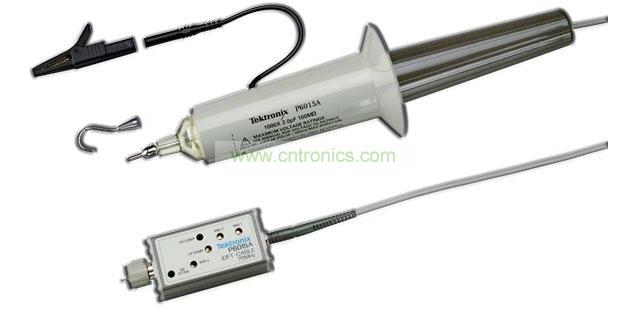 針對高壓測量推出的泰克P6015A是一種額定電壓高達20kV DC、峰值電壓可達40kV(100ms脈寬)的單端無源探頭