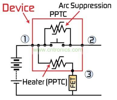 圖2：最新代MHP-SA器件整合了一個第三端子，用於外部激活