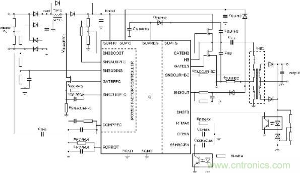 NXP推出集成功率因數校正的半橋諧振控製器