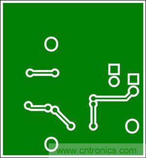 圖6：兩層板布線(底層)，器件為TSSOP封裝
