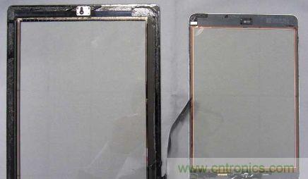 圖4：&ldquo;iPad mini&rdquo;和&ldquo;iPad 3&ldquo;的玻璃蓋板背麵