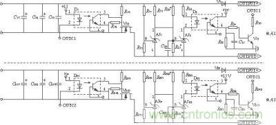 輸出監測、切換電路原理圖