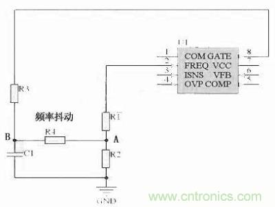 對於采用單顆鏡像電阻設定頻率，比如IR1150