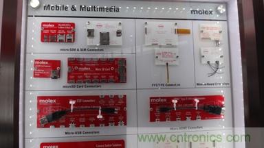 Molex MicroSIM、MicroSD、MicroUSB和MicroHDMI連接器