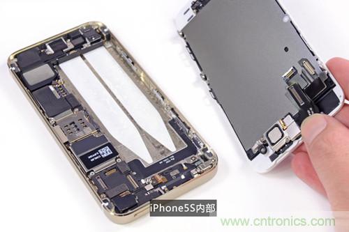 土豪金iPhone 5S拆解：內部結構升級，維修難度增加