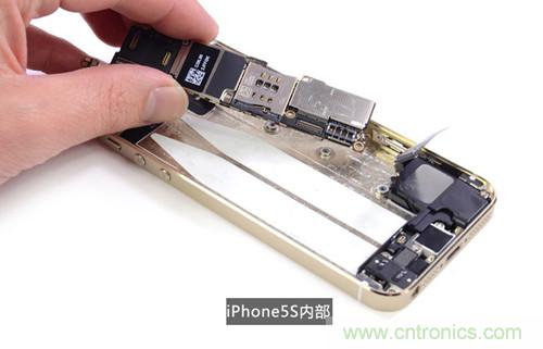 土豪金iPhone 5S拆解：內部結構升級，維修難度增加
