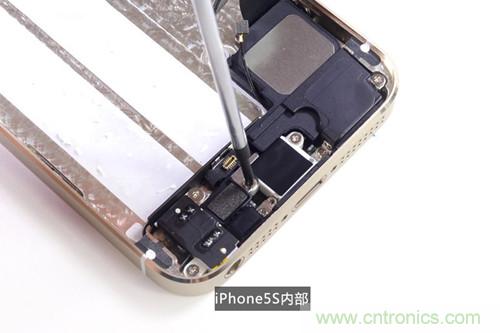 土豪金iPhone 5S拆解：內部結構升級，維修難度增加