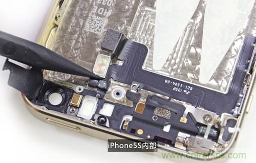 土豪金iPhone 5S拆解：內部結構升級，維修難度增加