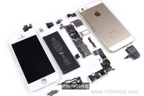 土豪金iPhone 5S拆解：內部結構升級，維修難度增加