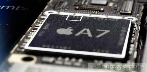 A7蘋果標誌上方的小小區塊是該公司自己標記出的指紋數據儲存區域