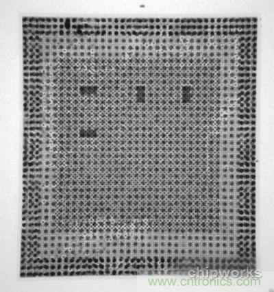 A7處理器上方的X光影像