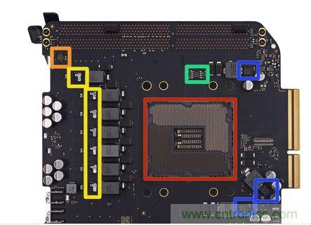主板後麵的芯片