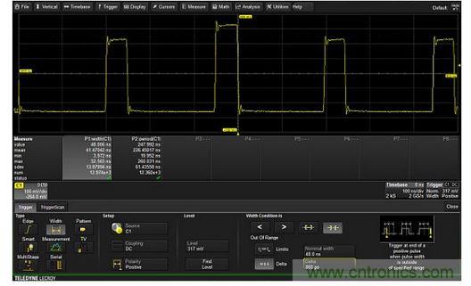 隻對脈衝寬度超過48&plusmn;0.8ns範圍的脈衝觸發的排它型觸發器。