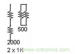 兩個電阻，兩種組合。這個很簡單。