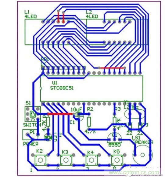 簡易電子時鍾連線圖
