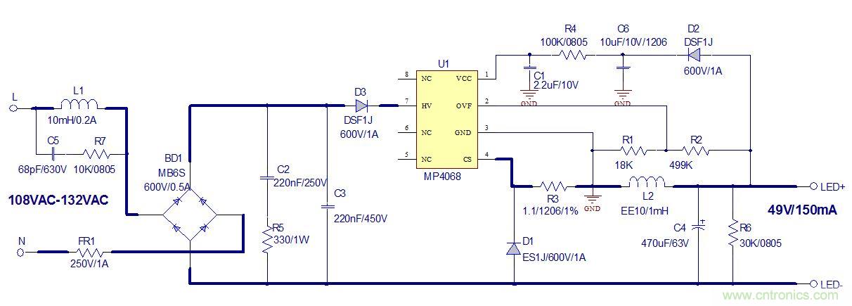 高兼容性、極簡的可控矽調光LED方案設計