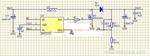 在MOS管G級和升壓芯片之間添加電阻有什麼意圖？