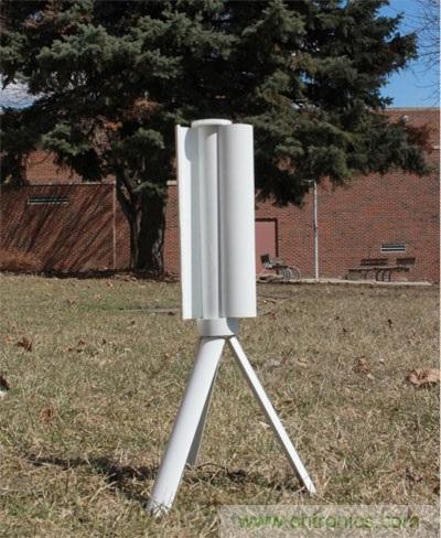 圖3：Skajaquoda的便攜式風力發電機Trinity，能產生15V的電源並儲存於內置15,000mAh鋰聚合物電池中。