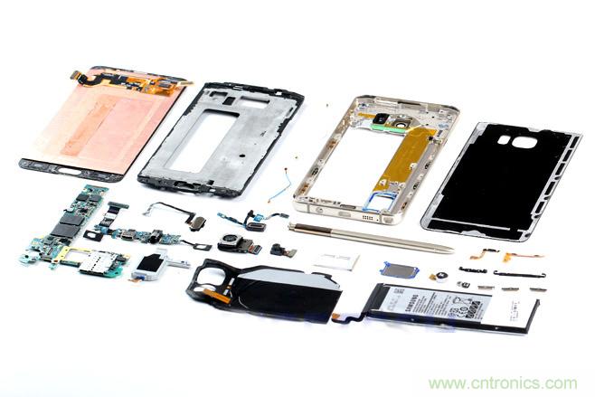 Galaxy Note5拆解，與S係列差距日漸模糊