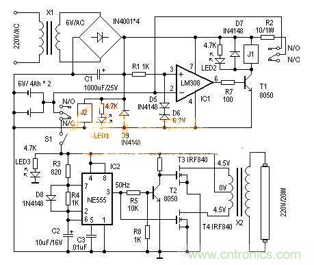 DIY製作ne555應急燈，絕對的簡單低功耗！