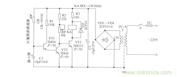 路燈光電控製電路