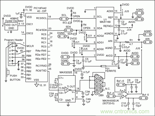 MAX1169 ADC與PIC微控製器的接口