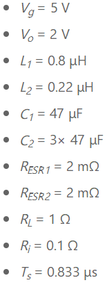 帶有次級LC濾波器的電流模式降壓轉換器的建模與控製