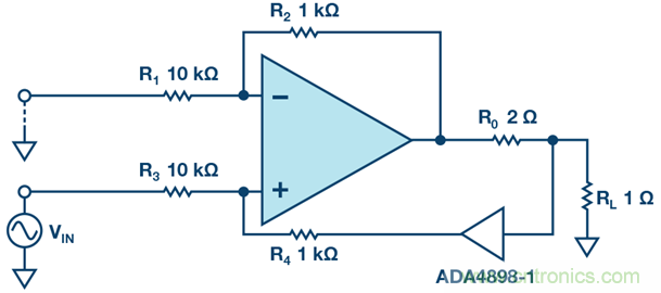 高精度、快速建立的大電流源