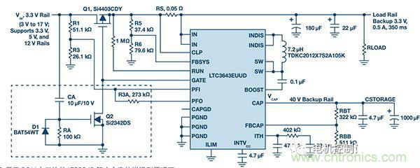 適用於5V和12V電壓軌的備份電源解決方案