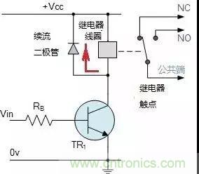 繼電器為何要並聯二極管