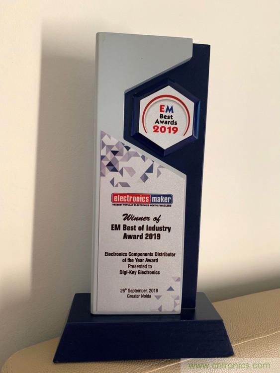 Digi-Key斬獲Electronics Maker雜誌2019年度電子元器件分銷商獎
