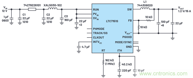 使用高效率、高頻率、低EMI DC/DC轉換器降低對陶瓷電容的電源要求