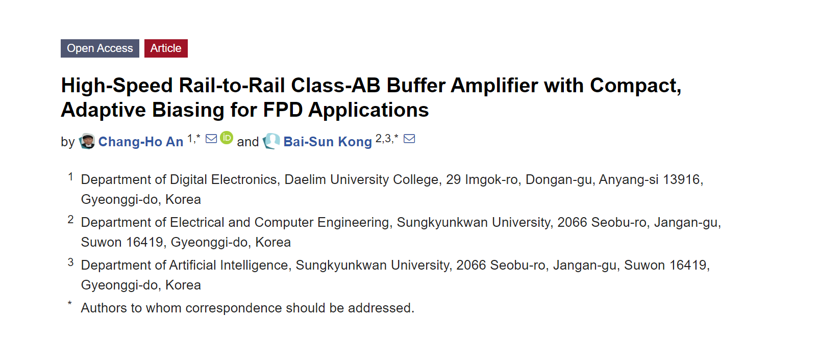 新型Class-AB緩衝放大器，適用於FPD應用