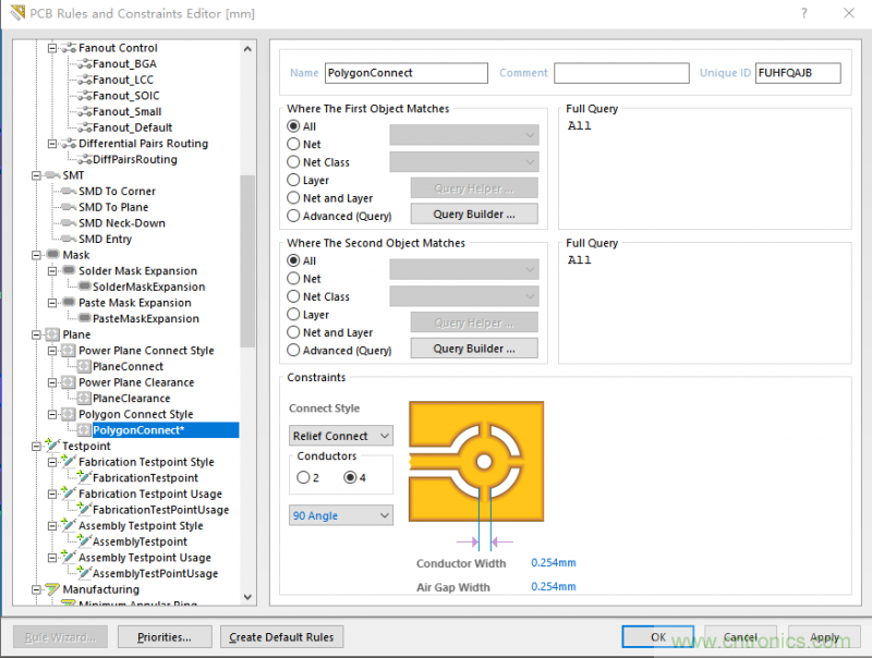 如何引腳接地十字焊盤，過孔完全接地?