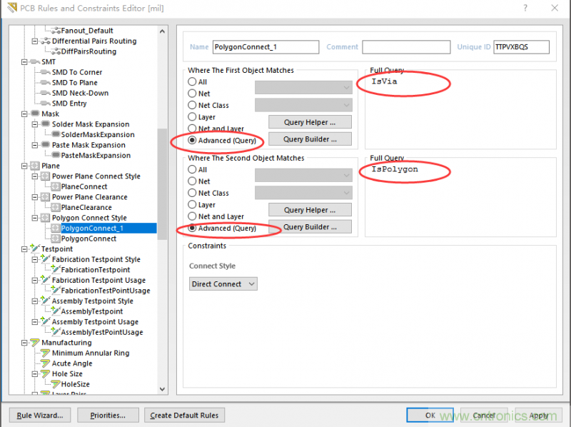 如何引腳接地十字焊盤，過孔完全接地?