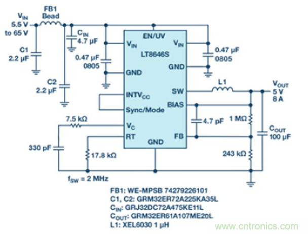 寬輸入範圍和高輸出電流單片式解決方案
