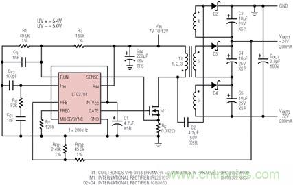 具有負反饋引腳和用於負輸出電源的高性能、單端控製器IC