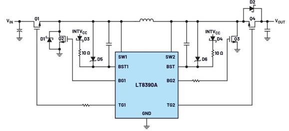 如何使用GaNFET設計四開關降壓－升壓DC－DC轉換器？