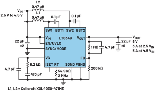 單芯片幹翻傳統方案！兩相升壓轉換器如何將低壓大功率密度拉滿？