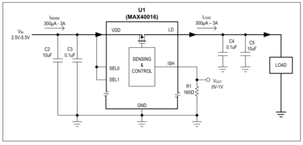擴大40年期電源電壓範圍，從<300uA到3A無電阻電流檢測解決方案