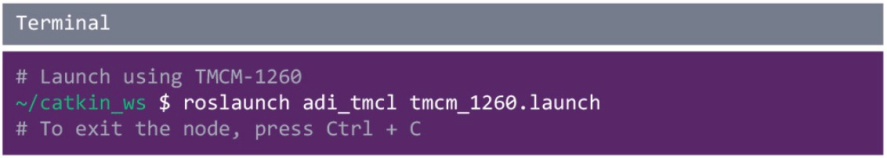 使用ROS1驅動程序來操控ADI Trinamic電機控製器