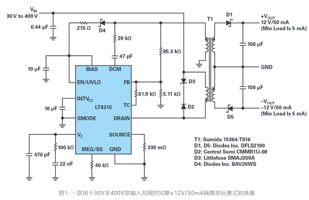 單個IC也能構建緊湊、高效的雙極性穩壓器