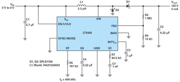 用於通信的高壓升壓和反相轉換器