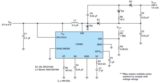用於通信的高壓升壓和反相轉換器