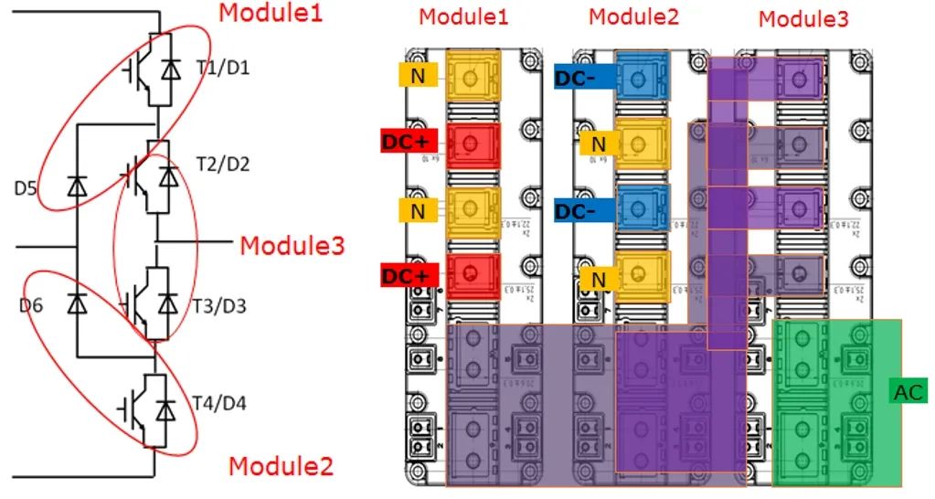 I-NPC三電平電路的雙脈衝及短路測試方法